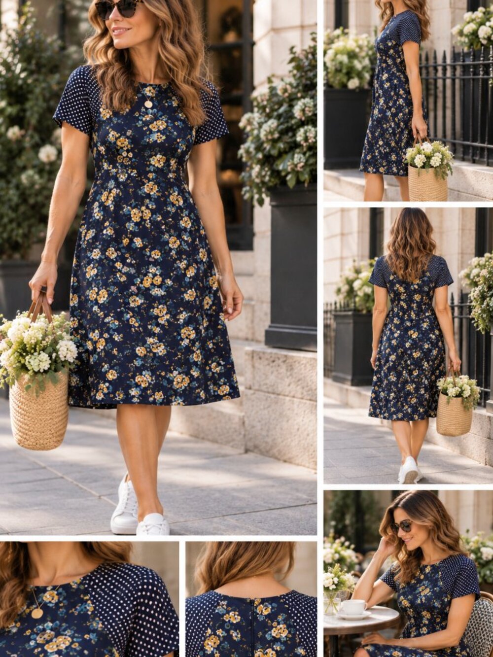 Cath Kidston London Floral Cottagecore Dress UK 12 / Fits 8